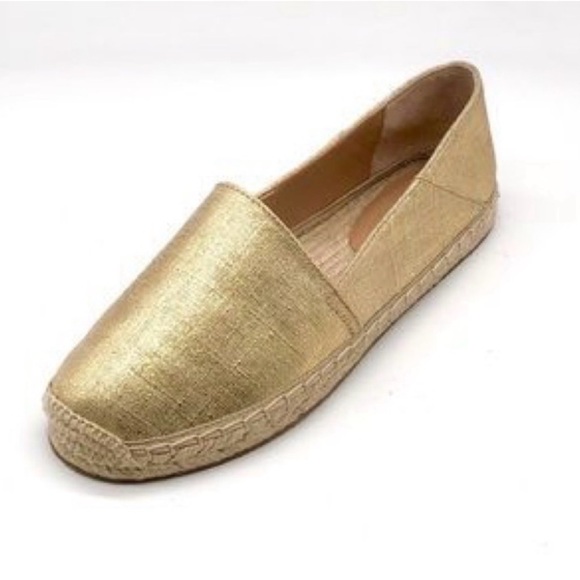 Banana Republic Shoes - Banana Republic Women’s Gold Canvas Espadrille Flats Jute Boho Chic Resort Wear